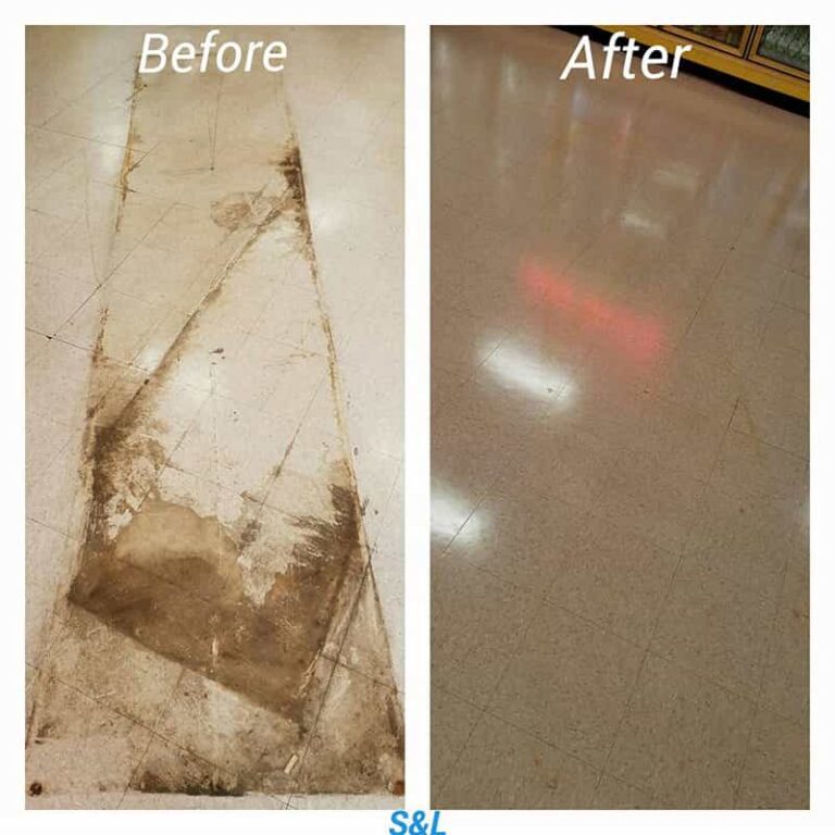 Floor Cleaning Gallery Photo before and after